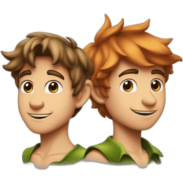 peter pan and garfio emoji