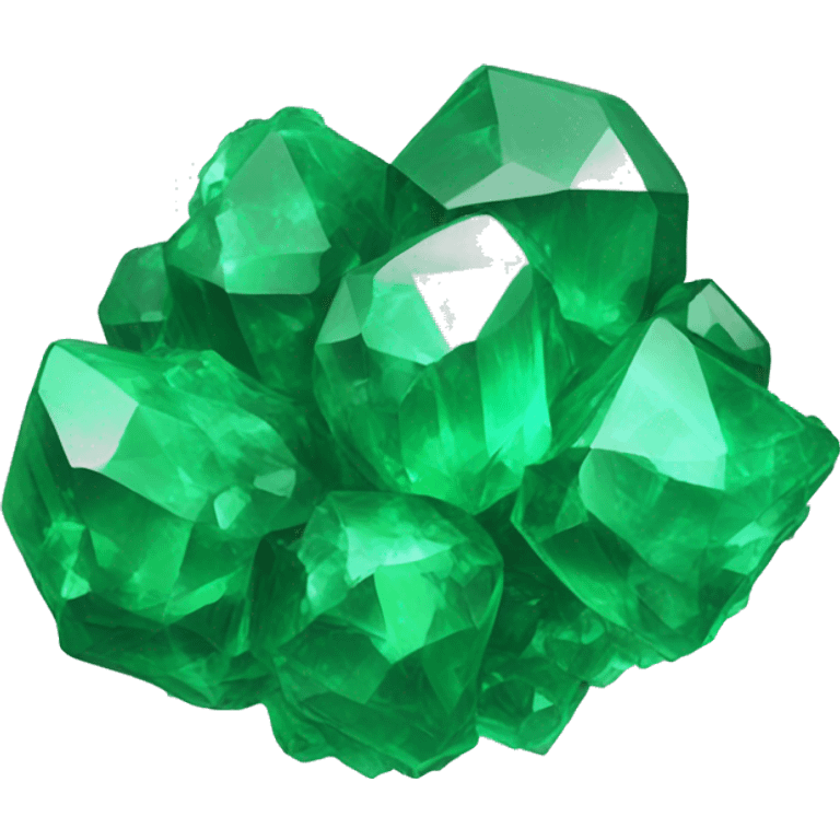 Green crystal cluster emoji