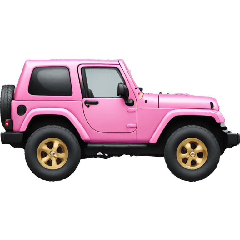 pink and gold jeep emoji