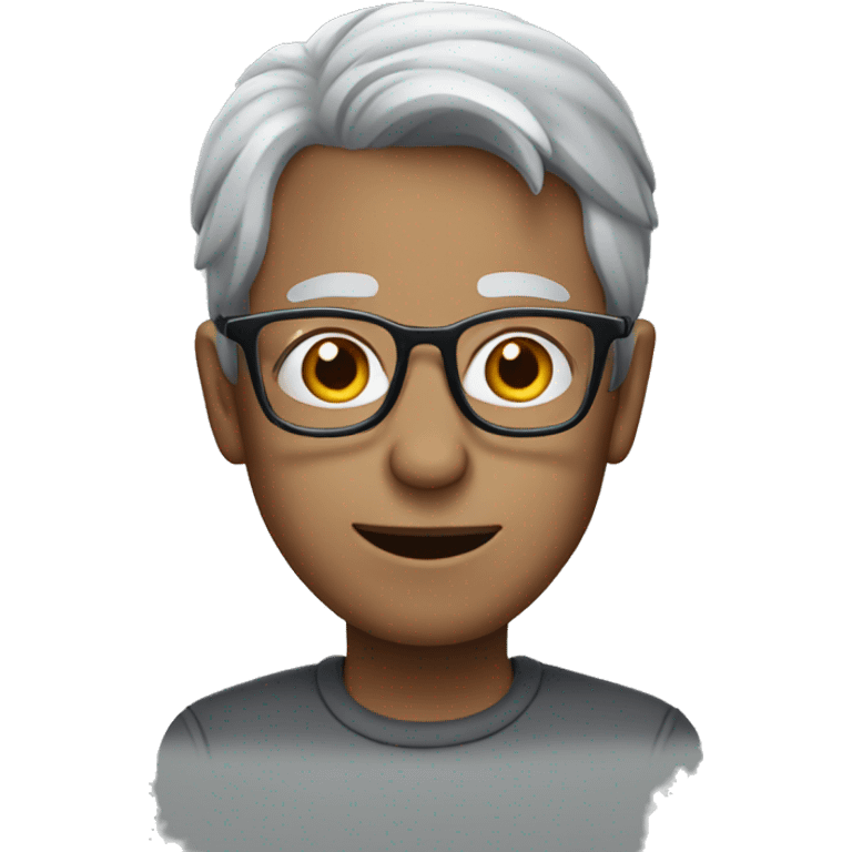 grey haired boy in glasses emoji