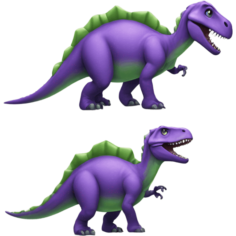 Purple and green dinosaur  emoji