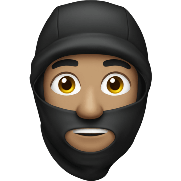 Man wearing a robber costume  emoji