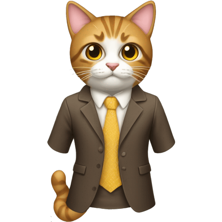 Um gato de vestido emoji