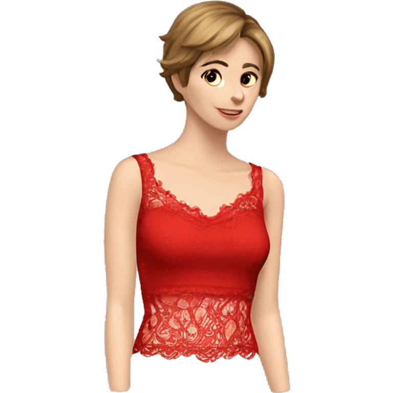 Red top with lace emoji