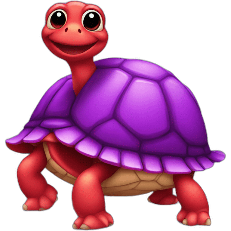 red and purple turtle emoji