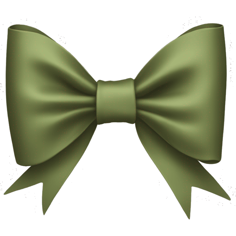 Khaki green bow  emoji