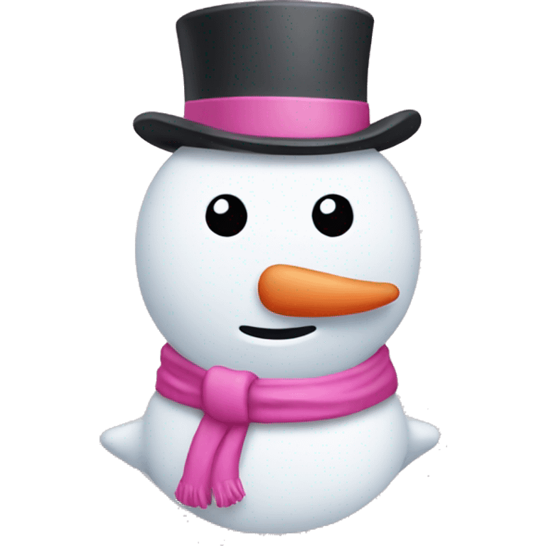 pink snowman  emoji