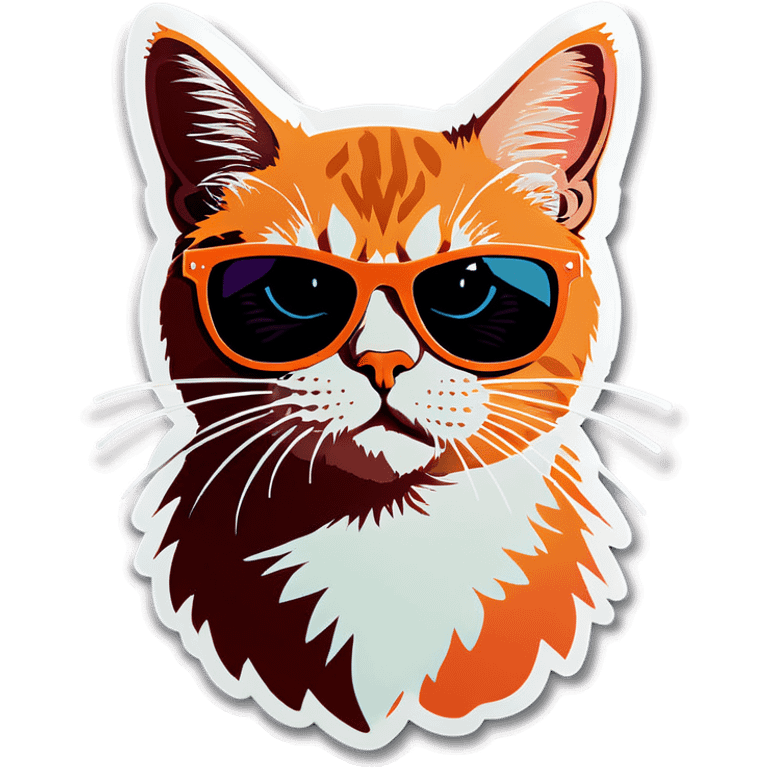 Cat with sunglasses emoji