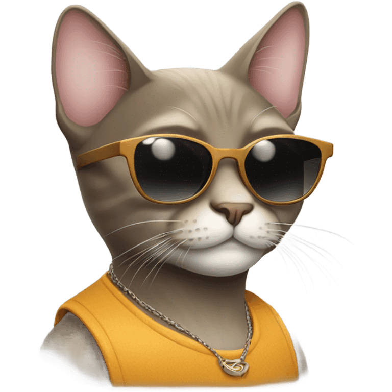 Cat with sunglasses emoji