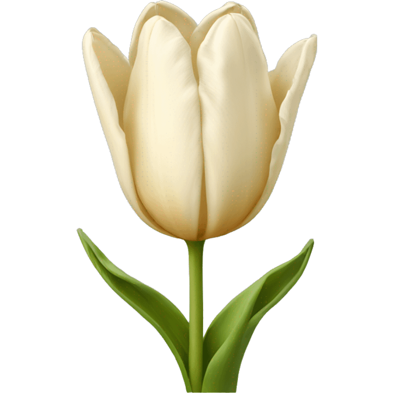 Cream colored tulip emoji