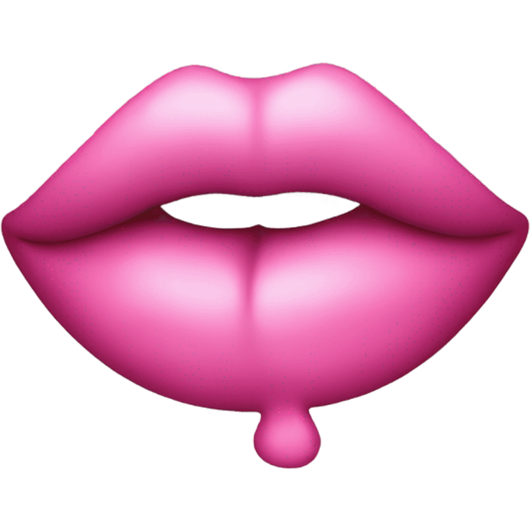 Pink kiss emoji