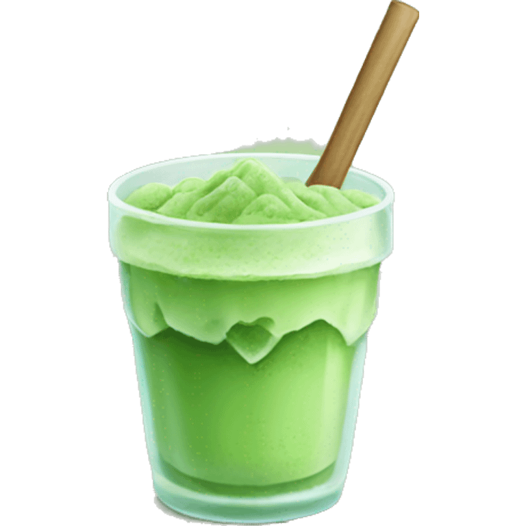 Ice matcha emoji