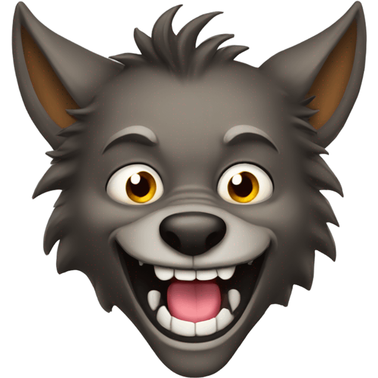 happy werewolf face emoji