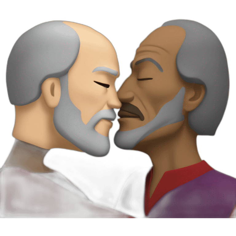 picard and worf kissing emoji