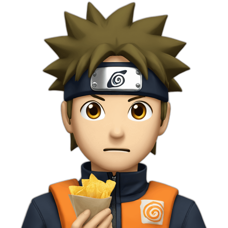 Naruto qui mange une chips emoji