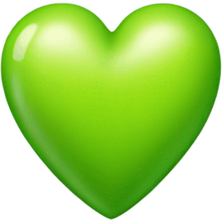 Corazón verde limón  emoji