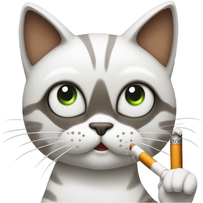 Cat smoking emoji