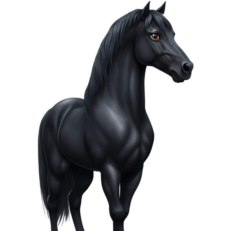 Horse black  emoji