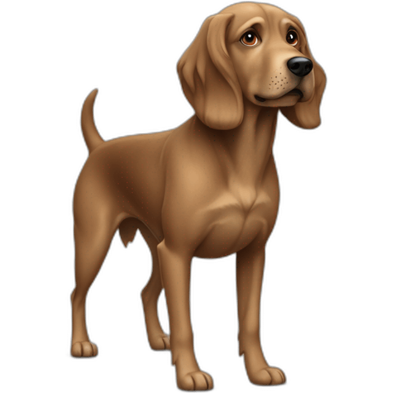 Braco de weimar brown dog emoji