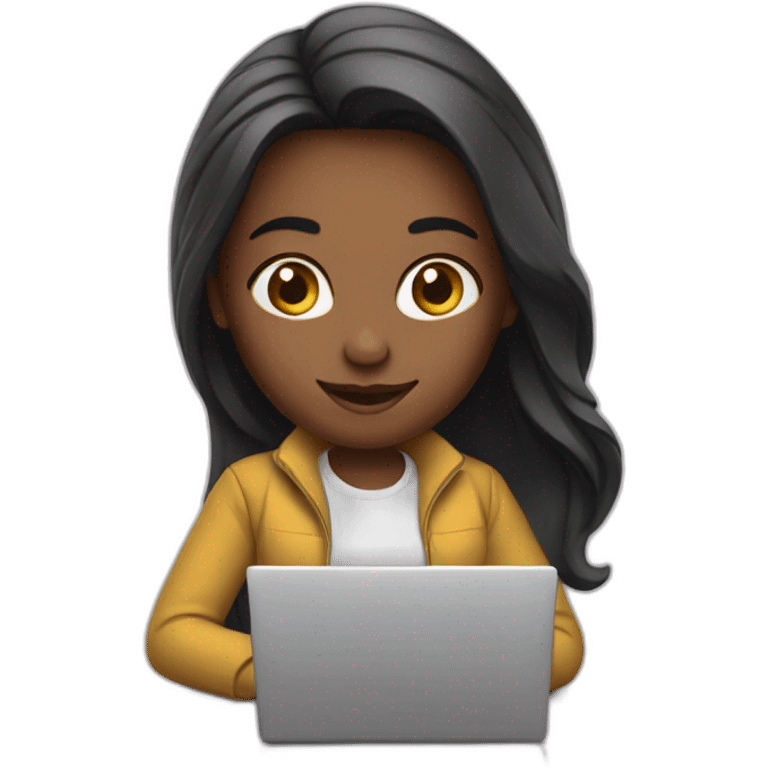 Marketer girl with a laptop emoji