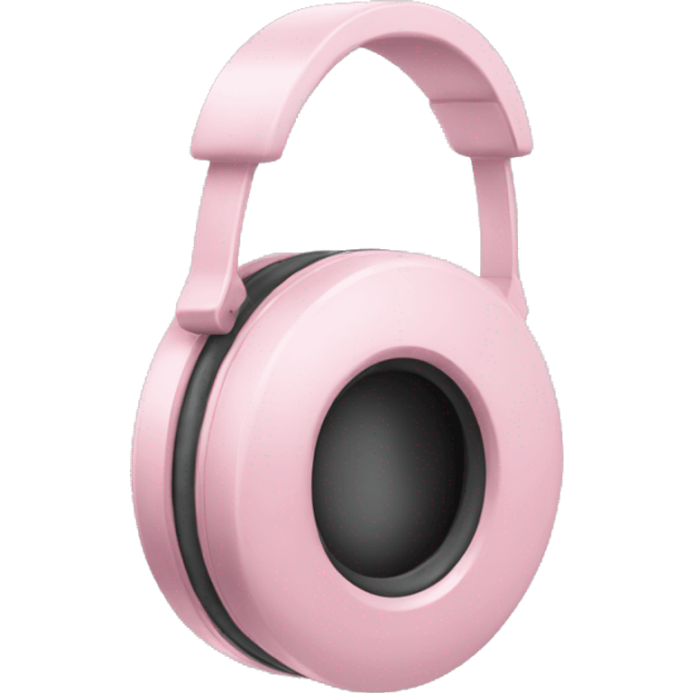 Light pink over ear headphones emoji