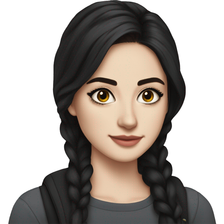 Hania amir, teen, full body, aesthetic, well detailed, black hair emoji