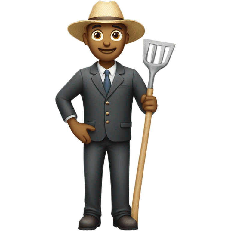 farmer with suit emoji