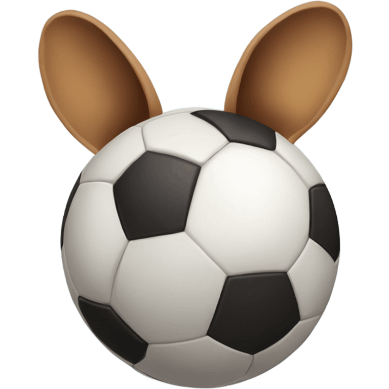 Soccer ball with big ears emoji