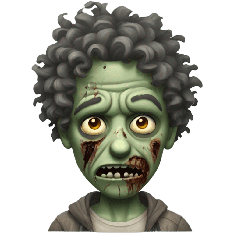 Curly girl  zombie  emoji