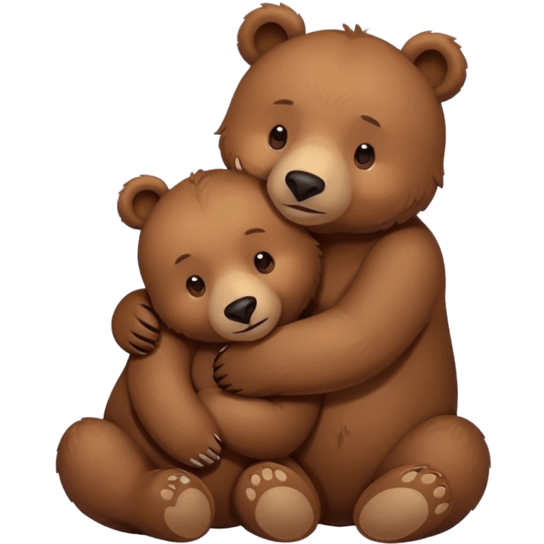 Bears cuddling emoji