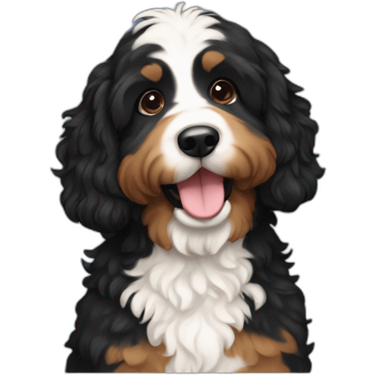 bernedoodle black mini emoji