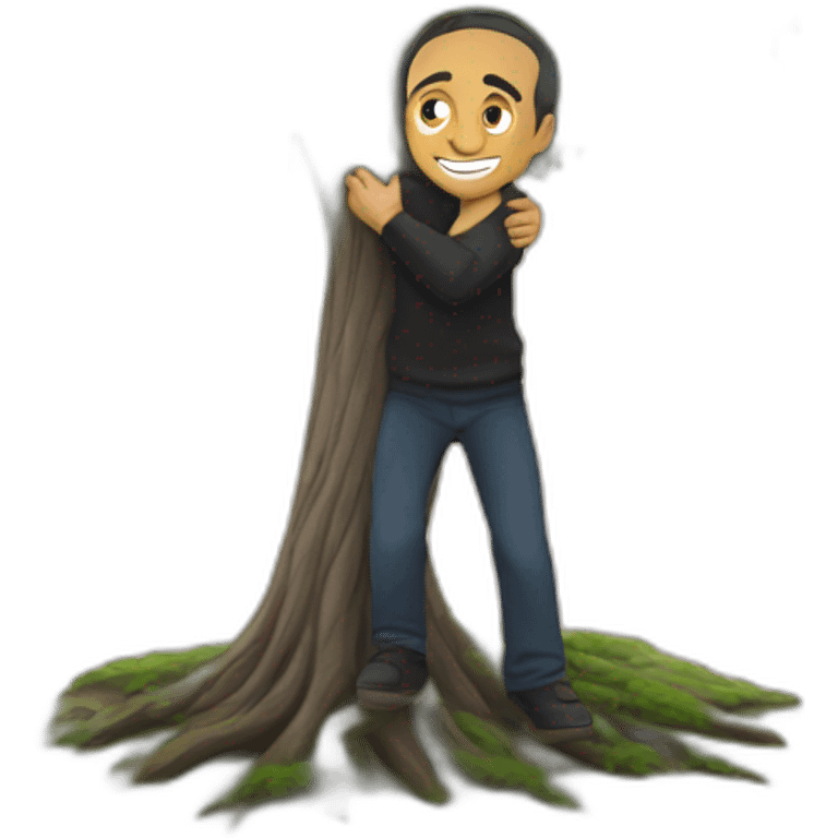 eric zemmour hugging a tree emoji