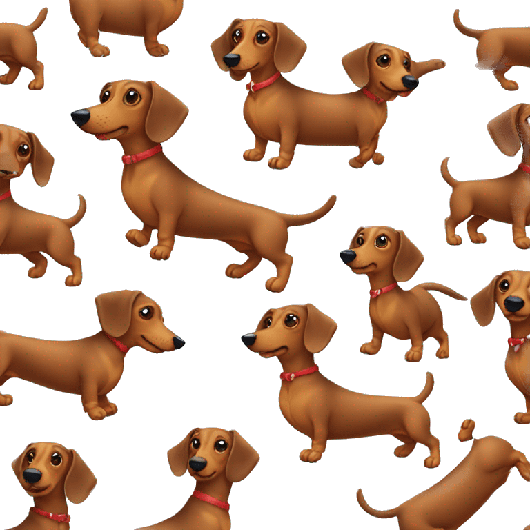 Dachshund dancing emoji