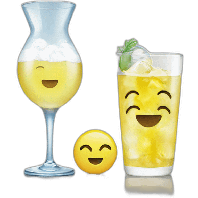 ouzo and smiley emoji