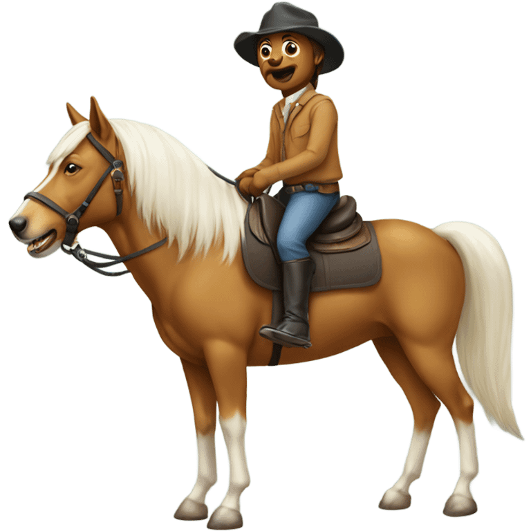 Dog on horse emoji