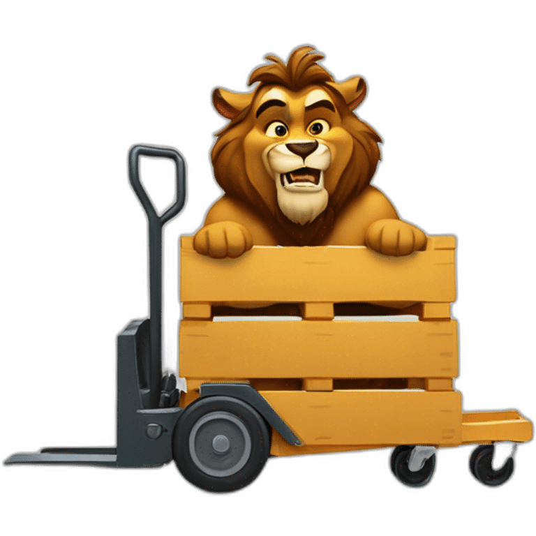 the disney's beast on a pallet truck emoji