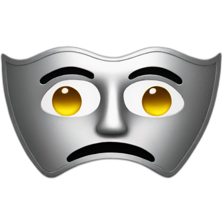 A sad teather mask emoji