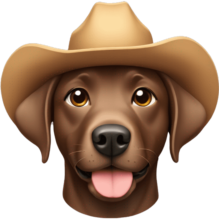 Labrador with cowboy hat emoji