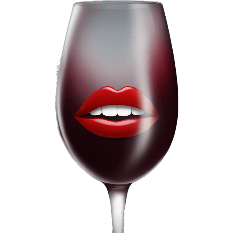 red wine lips emoji