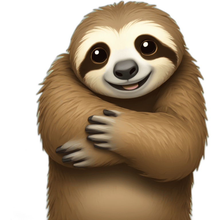 sloth marmot hug emoji