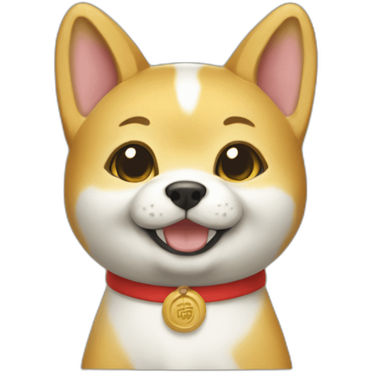 doge maneki neko waving emoji