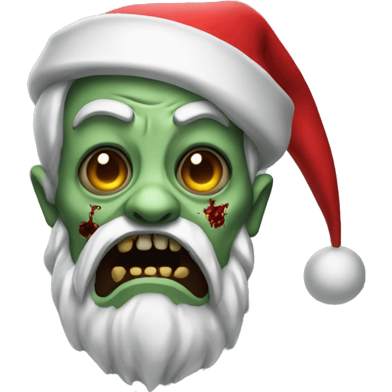 Zombie santa emoji