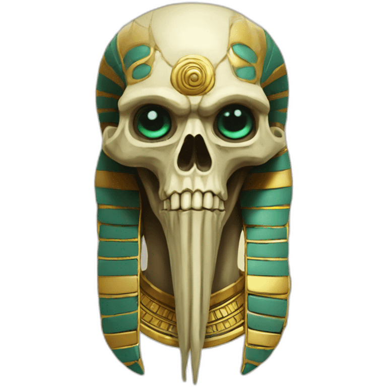 ancient Egyptian eldritch god of bird skeleton emoji