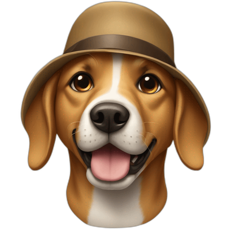 Dog with a hat  emoji