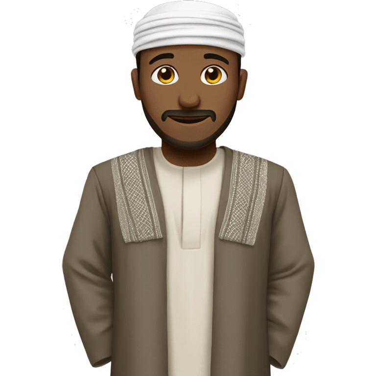 A person wearing a thobe and a shemagh emoji