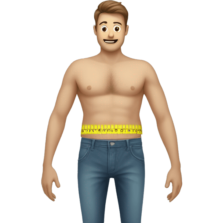 measurement tape around man's waist emoji