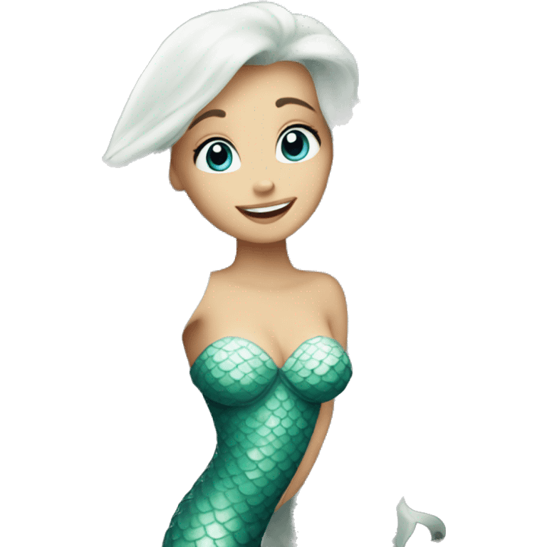 white little mermaid in the castle emoji