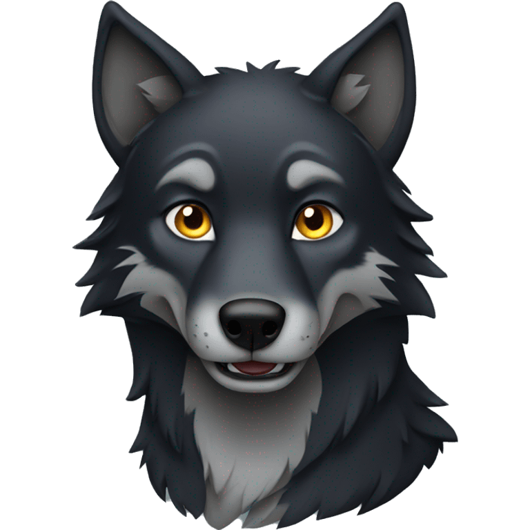 black wolf emoji