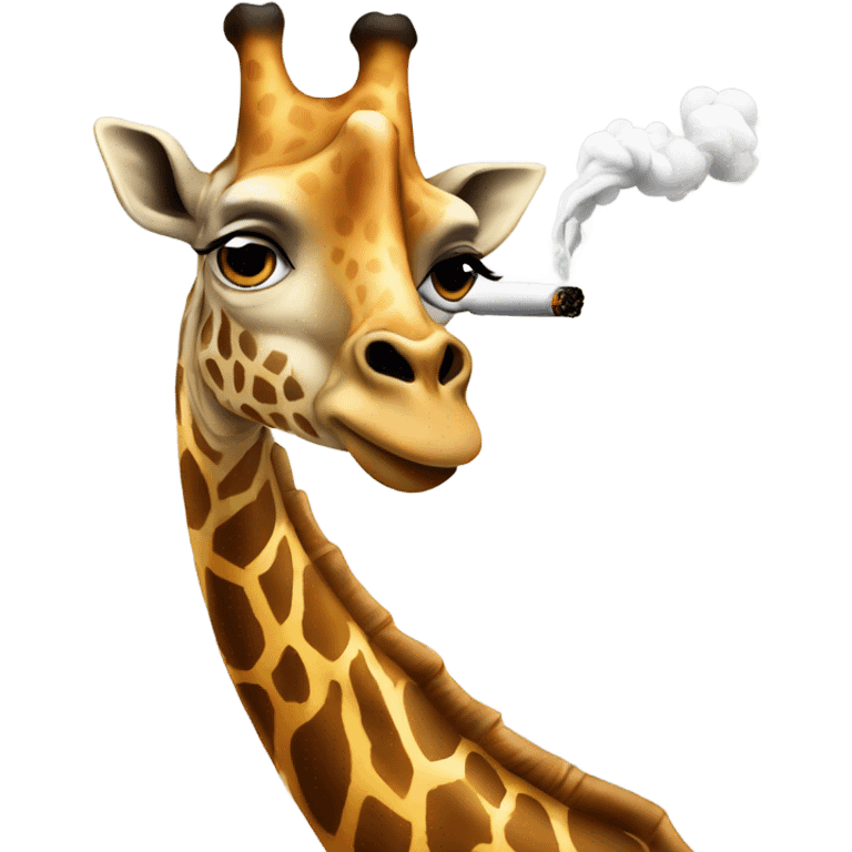 Giraffe smoking  emoji