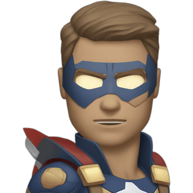 cara de persona mayor como capitan america emoji